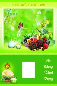 Lịch Tết Đón Xuân TRANH HOA QUẢ